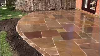 New sandstone patio just finished.