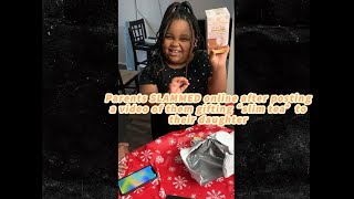 Parents SLAMMED online after posting a video of them gifting“slim tea”to their daughter