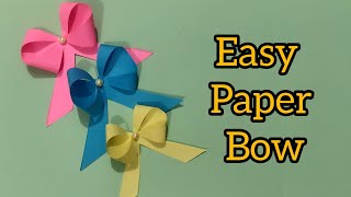 |How to make a bow out of paper| easy paper bow|