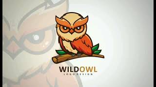 logo design tutorials. wild owl logo