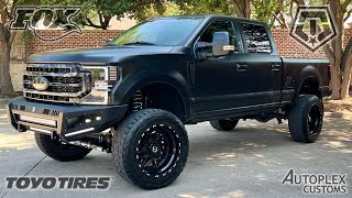 2022 FLAT BLACK & LIFTED FORD F250 LARIAT! FOR SALE!!!