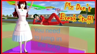 Senpai Almost Broke My Sub Parkour Challenge.. | Sakura School Simulator