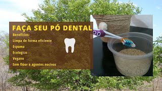 Creme Dental sem Flúor| Pó Dental | Antisséptico Bucal Natural | Creme Dental Vegano