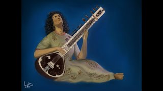 |Anoushka Shankar| |Timelapse| |Digital Painting| |Wacom| |Infinite Painter| |© Sayantan Deb|