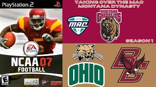 NCAA Football 07 | Montana Grizzlies Dynasty | Season 1 | Games 7 & 8 @ Ohio & Boston College