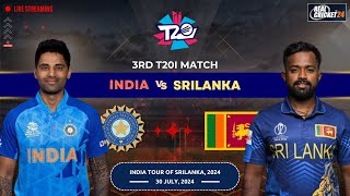 India vs Srilanka 3rd T20I Match 2024 | Real Cricket 24 Live Streaming 🔴