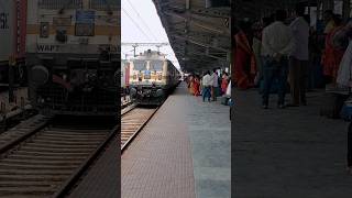 Train Horn Sound Effect GZB WAP7 39217 arriving Mjzaffarpur with Saryu Yamuna Express