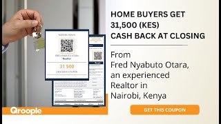 Home buyers get 31,500 (KES) cash back from Fred Nyabuto Otara in Nairobi, Kenya