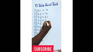 #71 Table Short Trick💥| # Multiplication Of 71 Table💥 GUIDE LINE