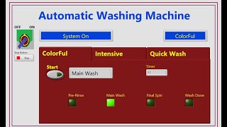 Automatic Washing Machine Simulation in LabVIEW