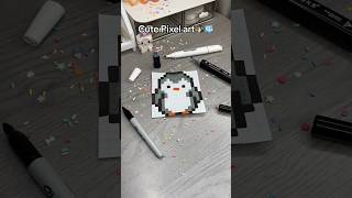 🐧Cute Pixel art🧊 #pixel #pixelart #pixelartideas #art #drawing #cuteart #artideas