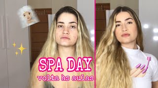 SPA DAY PARA VOLTAR ÀS AULAS 🧖🏼‍♀️📚 (estava precisando 😂)