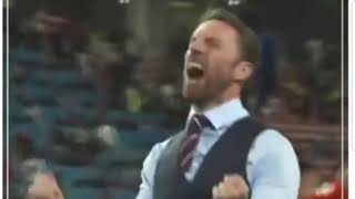 Unedited footage of how much the win vs Colombia meant to Gareth Southgate!