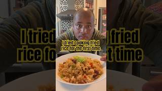 I tried cooking fried rice for the first time #delicious #friedrice #cooking