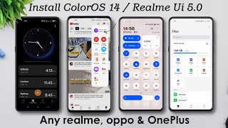 Install ColorOS 14 /Realme Ui 5.0 on any Realme  Oppo & OnePlus devices | Without Root 🔥