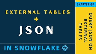 How To Create Snowflake External Table With JSON Data | Ch-04 | Snowflake & JSON Tutorial