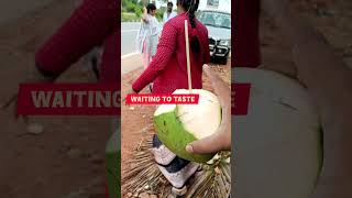 Tender coconut's cool water at kolar highway #viralvideo #subscribe