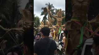 9 patung bidadari dari anyaman bambu