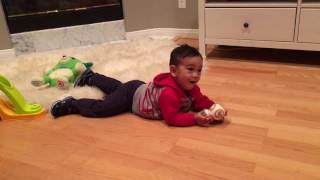 Lucas Playing With BB-8 On Ground