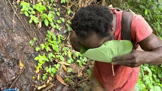 Quenching our thirst the bushmen way!