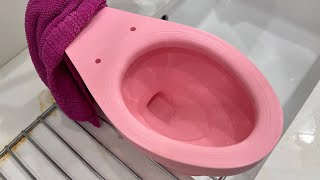 Miniature Penelope Pink Henderson Toilet Flushing!