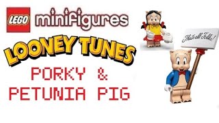 Lego Minifigures Looney Tunes Series Porky & Petunia Pig Review