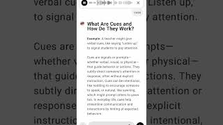 What Are Cues and How Do They Work?