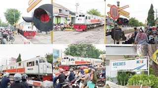 KERETA API DATANG & BERANGKAT DI STASIUN BREBES! JPL 278 Barat Dekat Stasiun Brebes