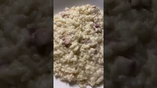 RISOTTO PANNA E PANCETTA CREMOSO -RICETTA SEMPLICE E VELOCE- PIATTO DAL GUSTO DELICATO #shorts