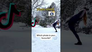 Extreme Flexibility Photo Shoot In The Snow ❄❄#shorts