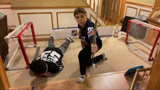 Domenic:Kings Vs Mark: Rangers Knee Hockey Game 1