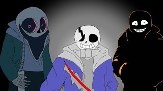 Glitched/Algophobia Trio //(VHS!Sans x Last Breath Sans x Wiki Sans)