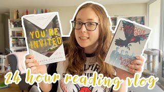 24 hour reading vlog | can i catch up on goodreads goal?!