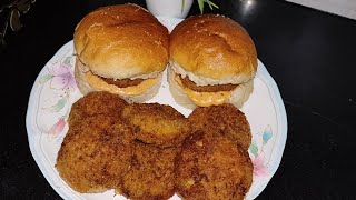 MacDonald's & Kfc Style Chicken Patty Burger🍔 Recipe..........