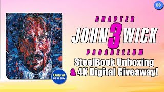 John Wick Chapter 3 Parabellum Best Buy Exclusive 4K Ultra HD Blu-ray SteelBook Unboxing