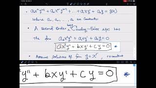 4.7 - Cauchy-Euler Equations