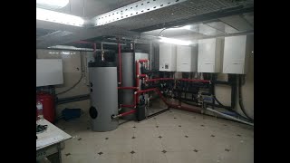 Модернизация котельной: каскад тепловых насосов Daikin Altherma, солнечные коллектора (дом 750 м2)