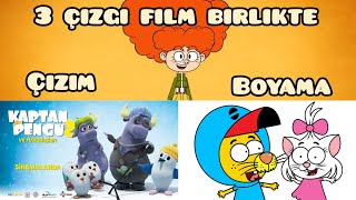 TRT Çocuk 3 Çizgi Film Birlikte| Kral Şakir| Z Takımı| Kaptan Pengu ve Arkadaşları| Çizim Boyama 🥳