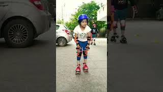 basic skating step for beginner- see little cute skater 😍🤩#motivation #skating