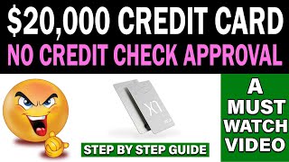 HOW TO GET $20,000 CREDIT CARD WITH NO CREDIT CHECK APPROVAL? | Credit Oaks