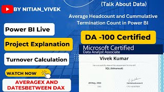 Turnover or Attrition Ratio in Power BI || Average Termination and  Headcount Calculation || HR Data