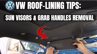 VW Golf Jetta Sun Visor & Grab Handles Removal