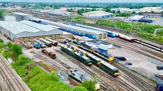 360° AERIAL VIEWS of Crewe Heritage Centre, Station & LSL's Depot and Yard..!