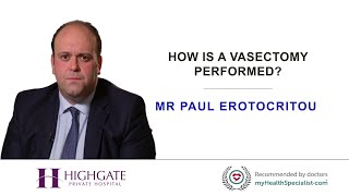 How is a vasectomy performed?