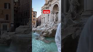 Instagram vs. Reality Trevi fountain #travel #rome #trevifountain #fontanaditrevi #reels