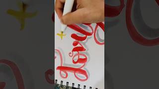 I'm loving calligraphy!!| Writing the word " Lovely"