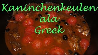 Kaninchenkeule ala Greek im Dutch Oven Y-BBQ