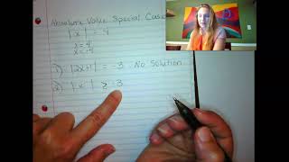 Solving Absolute Value Equations & Inequalities Special Case