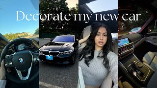 Decorate & tour my new bmw ♡ amazon haul, emergency kit, tints + more