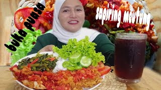 LALAPAN MENTAH AYAM GEPREK || MAKANAN SUNDA MUKBANG INDONESIA#Lalapanmentah